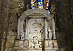 Presentation of the Virgin Mary by Agostino Busti, Milan Cathedral. photo