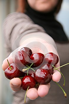 Presenting cherries