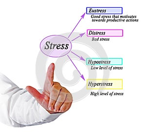 Presenting four kinds of stress