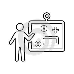 Presenting Strategy Plan outline icon