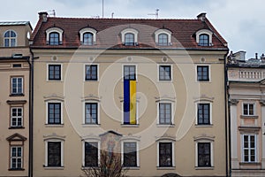 Presenting the Ukrainian flag as identification with the Ukrainians in the Russo-Ukrainian War