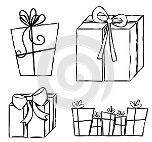 Presents Gifts Line Art photo