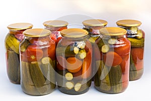 Preservation of a bank of tomatoes and cucumbers