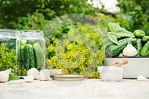 Preservation of fresh house cucumbers.