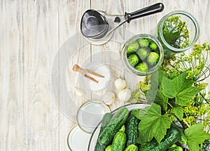 Preservation of fresh house cucumbers.