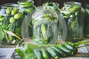 Preservation of fresh house cucumbers.