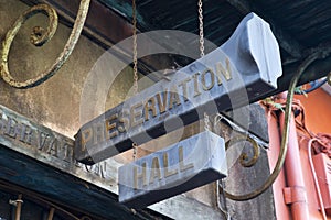 Preservation Hall Sign