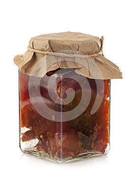 Preserve of quince jam in jar