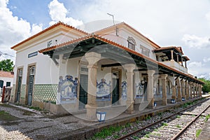 preserved building of the Alto Alentejo train station MarvÃ£o-Beira