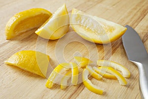 Preserved Lemon on a Chopping Board