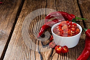 Preserved red Chilis