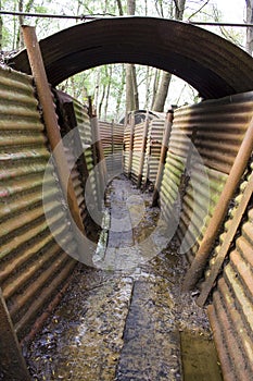 Preserved trench of the First World War