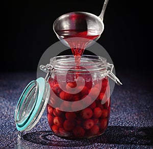 Preserving Homemade Cherry Compote