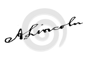 President Abraham Lincoln Signature