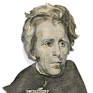 President Andrew Jackson portrait. (Clipping path)