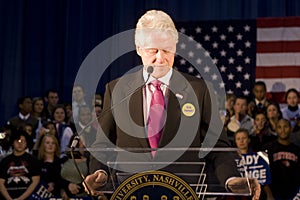 President Bill Clinton giving speech