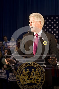 President Bill Clinton giving speech