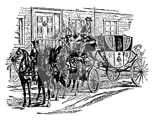 The President Equipage, vintage illustration photo