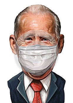 President Joe Biden with corona virus mask