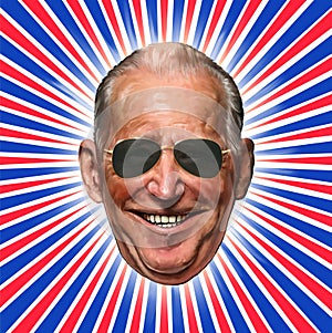 President Joe Biden with his sunglasses