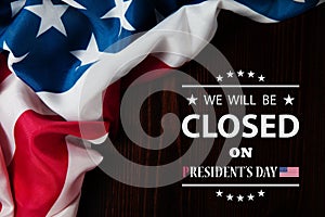 President& x27;s Day Background Design. We will be Closed on President& x27;s Day.