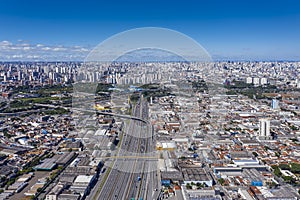 Presidente Dutra Highway. Surroundings of the city of Guarulhos Estrada that connects the city of SÃÂ£o Paulo to Rio de Janeiro, photo