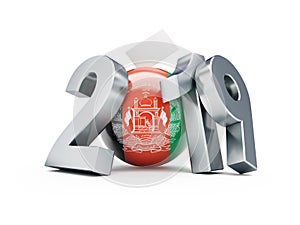 Presidential election in Afghanistan 2019 on a white background 3D illustration, 3D rendering