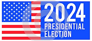 2024 presidential election banner icon illustration