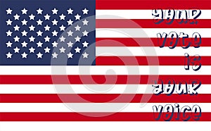 2024 Presidential election day in USA, november 5, card design. Vote for your future