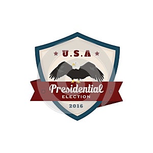 Presidential election label. Vector illustration decorative design