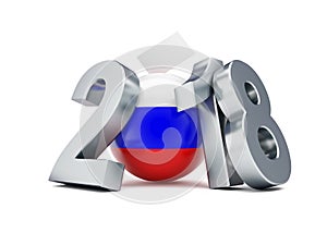 Presidential election in russia 2018 on a white background 3D illustration, 3D rendering