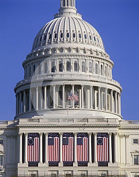 Presidential Inauguration Flags, Celebrating inaugural of President Bill Clinton, January 20, 1993.