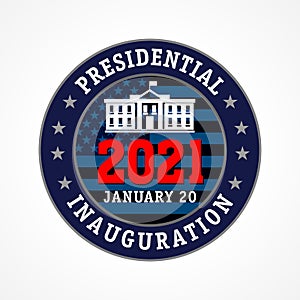 Presidential Inauguration USA, January 2021 round emblem photo