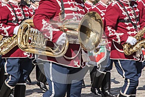 Presidential military guards in formation