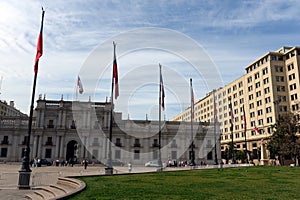 The Presidential Palace in Santiago Chile. Also called La Moneda. photo