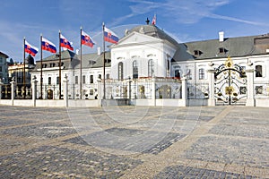 Presidential residence in Grassalkovich Palace on Hodzovo Square