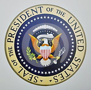 Presidential seal on Air Force One