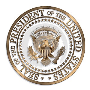Presidential Seal - Gold against White AI