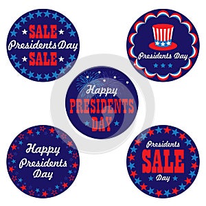 Presidents day graphic vector icons