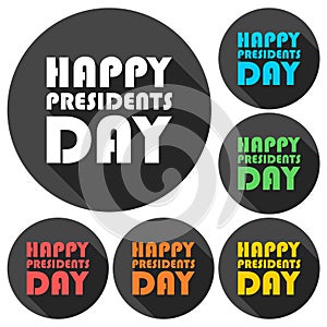 Presidents Day icons set EPS 10 vector stock illustration