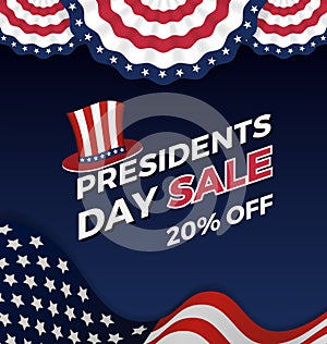 Presidents day sale background photo