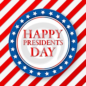 Presidents day vector background. Colors of american flag. USA patriotic template. Illustration with stripes and stars