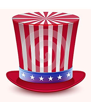 Presidents Day. Washingtons Birthday. Uncle Sams hat
