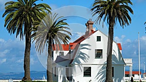 Presidio Waterfront Building with Red Roof photo