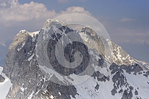 Presolana peak spring view, Orobie, italy