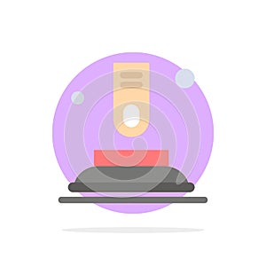 Press, Button, Finger, Start Abstract Circle Background Flat color Icon