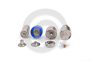 Press for buttons and grommets in sewing isolated on white background.