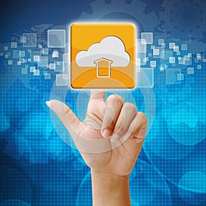 In press Cloud upload icon