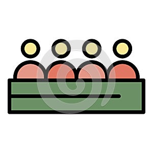 Press conference icon color outline vector