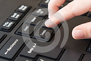 Press the delete key